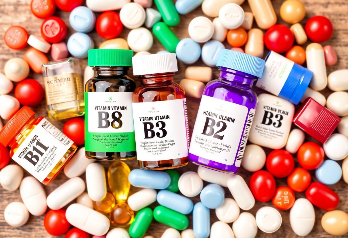 Variety of Vitamin B12 supplements