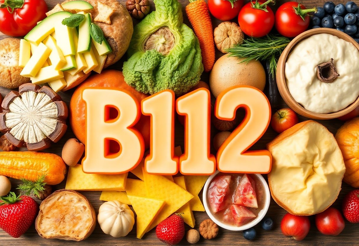 Assortment of Vitamin B12 rich foods