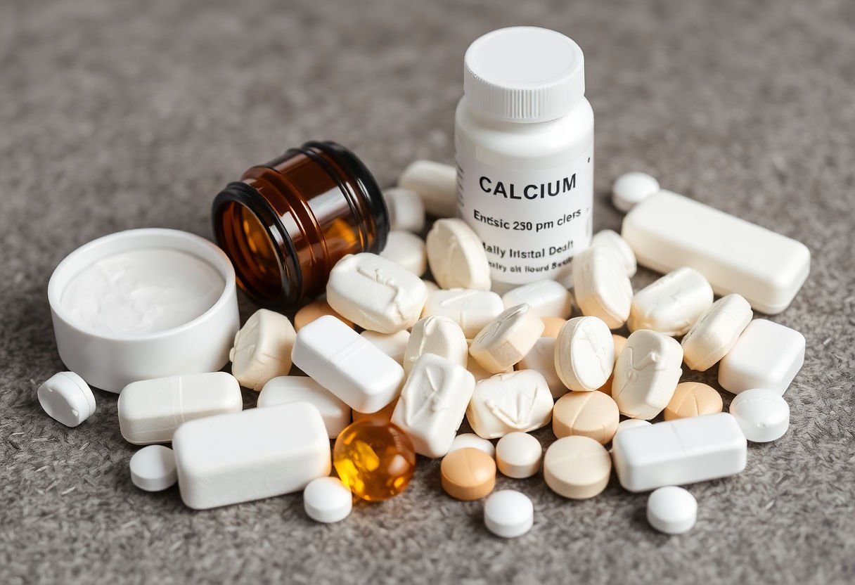 Various types of calcium supplements