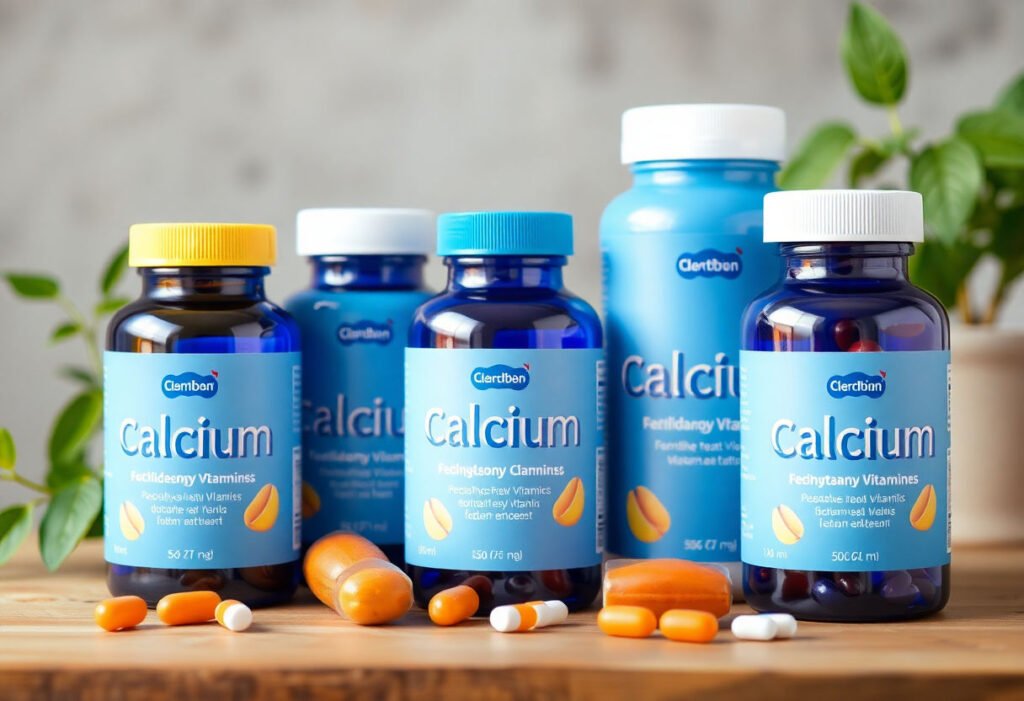 A selection of children's calcium vitamins