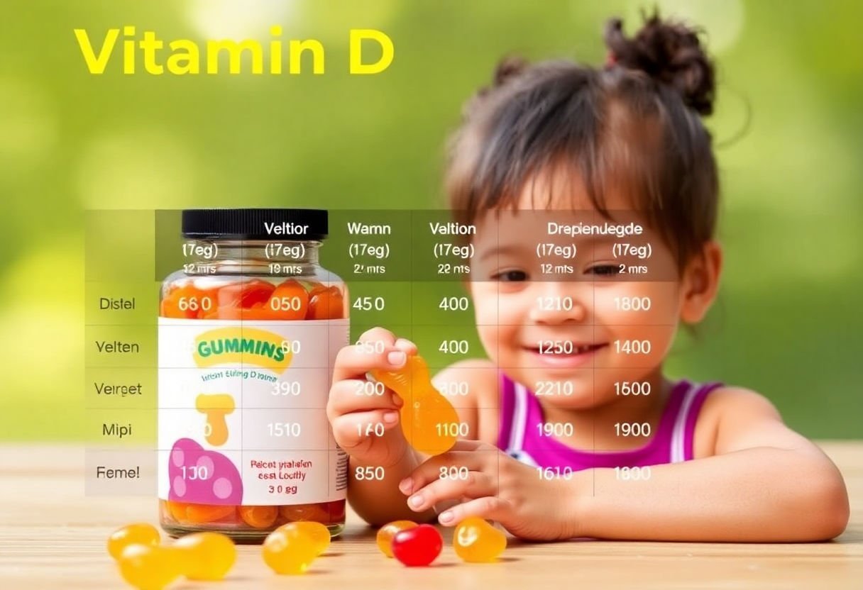 Vitamin D gummies dosage chart for kids