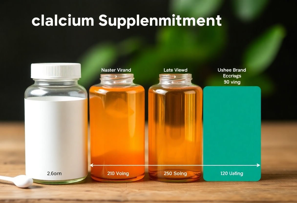 Comparison chart of calcium supplement types