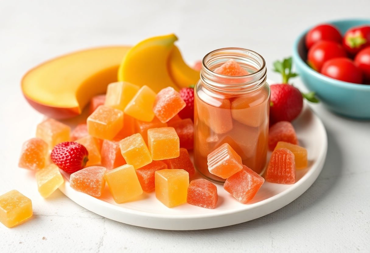 Daily diet plan including calcium gummies