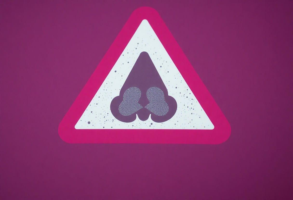 Caution symbol for potential risks
