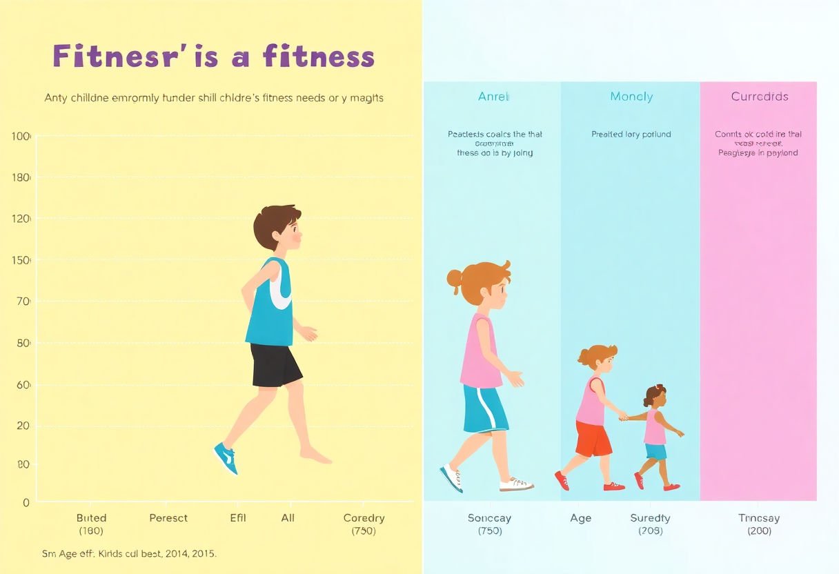 Graphs depicting children's fitness needs by age.