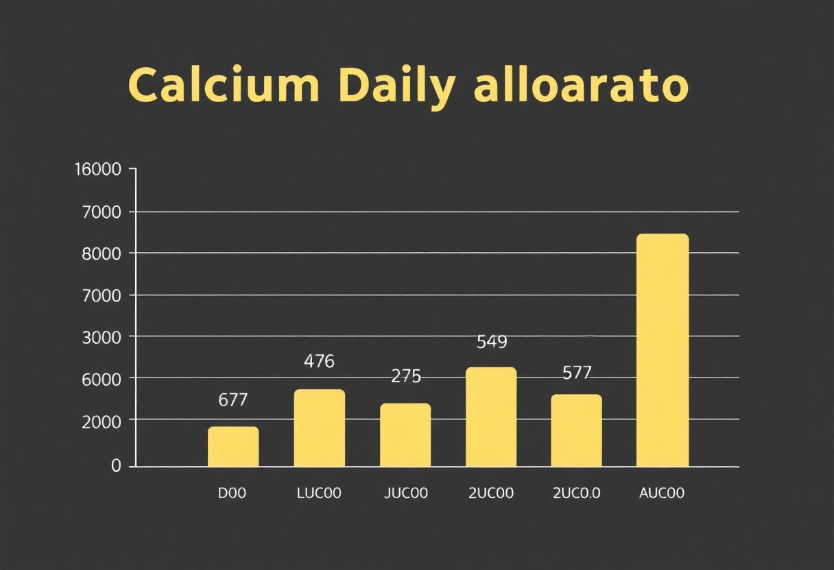 Chart showing calcium daily allowance for kids
