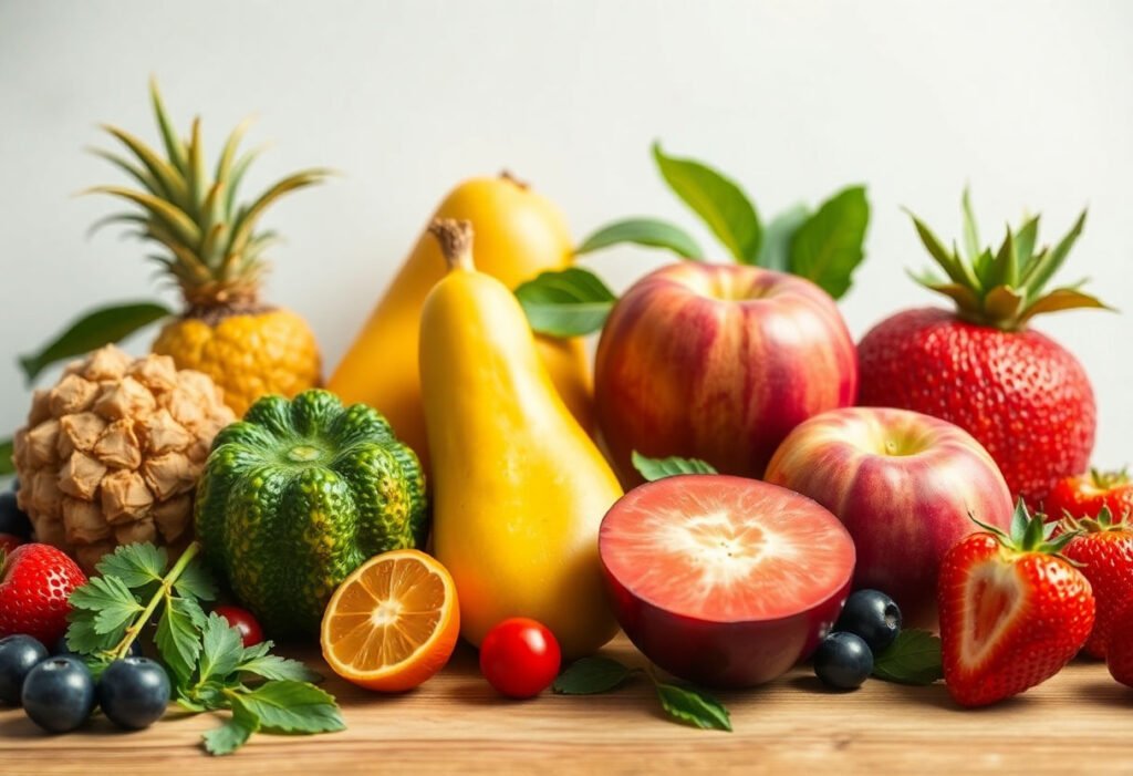 Various fruits and vitamins for children's immunity