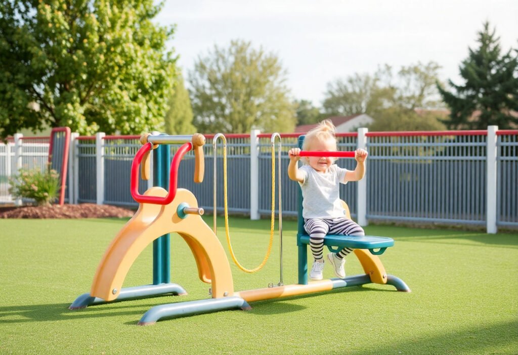 Child's exercise equipment set with safety features