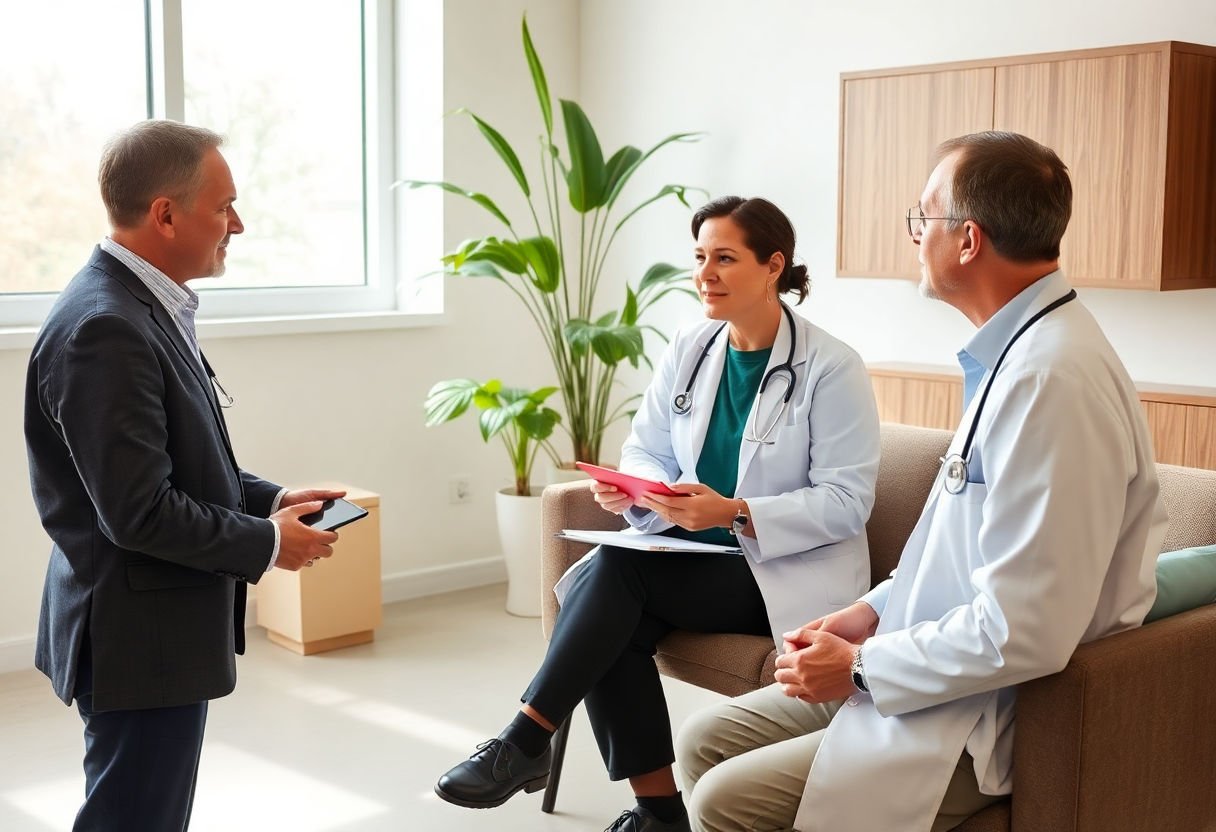 Consultation with healthcare professionals