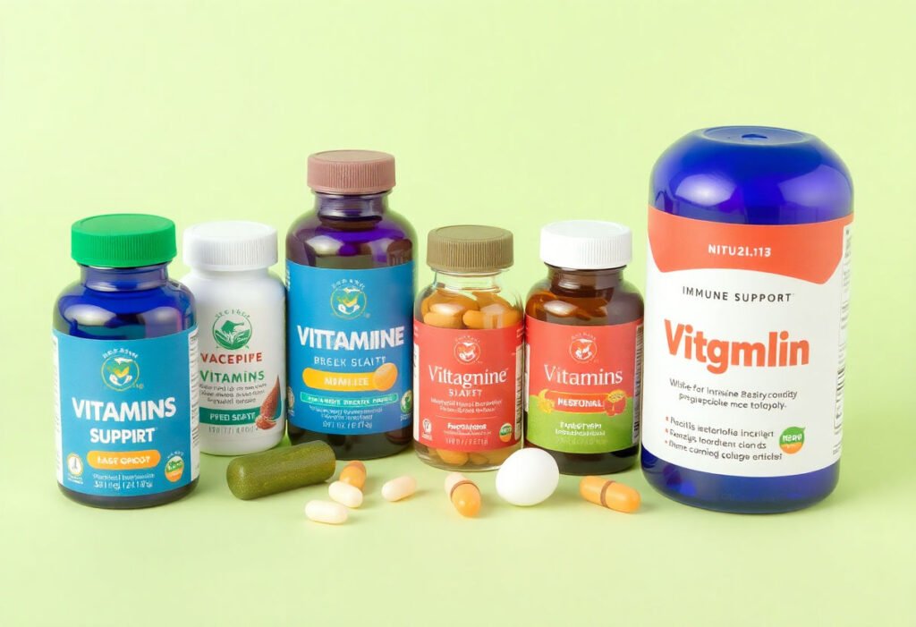 A variety of immune support vitamins suitable for children