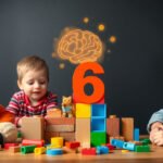 Children playing with building blocks, symbolizing brain development with Vitamin B6