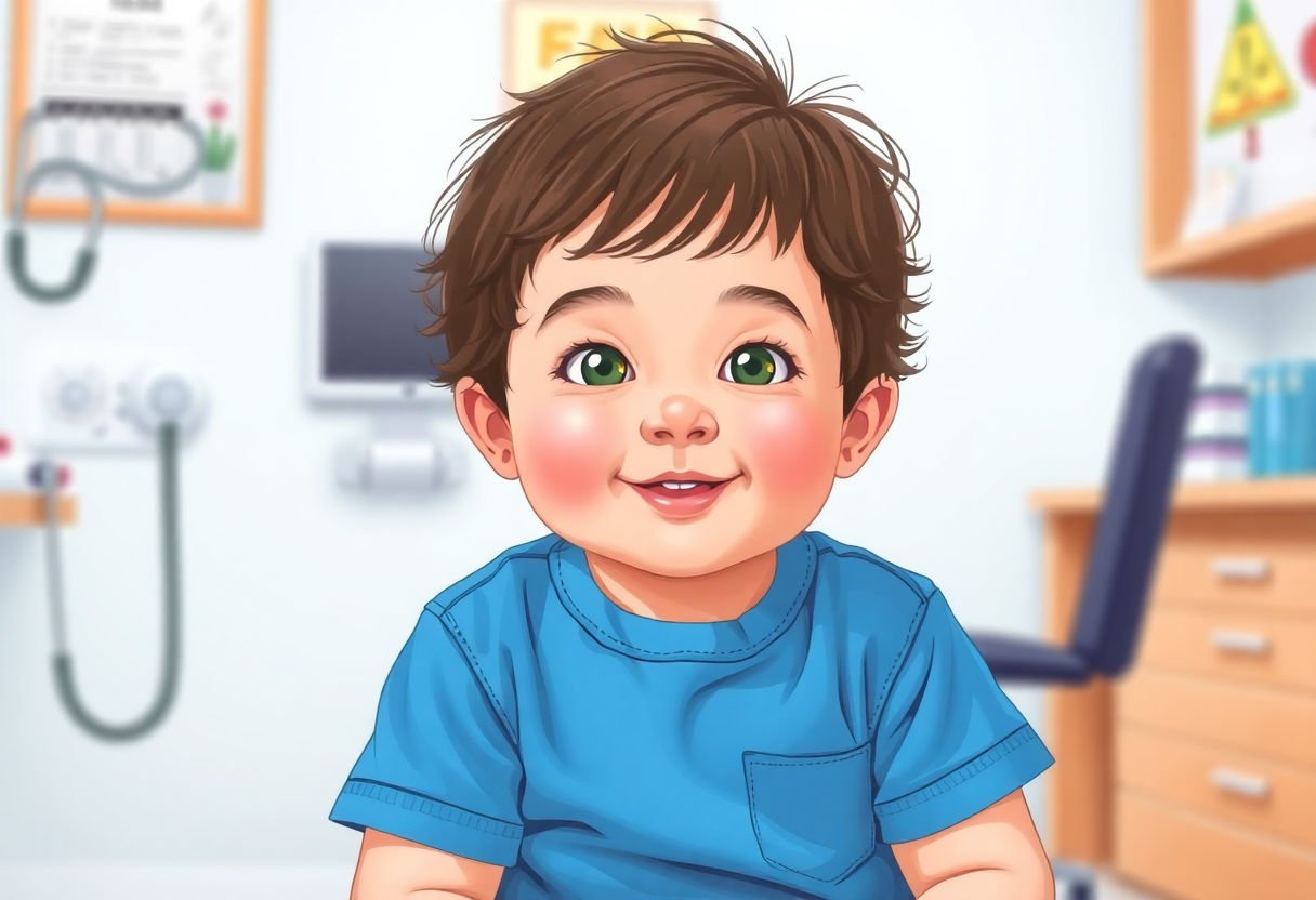 Child at pediatrician's office