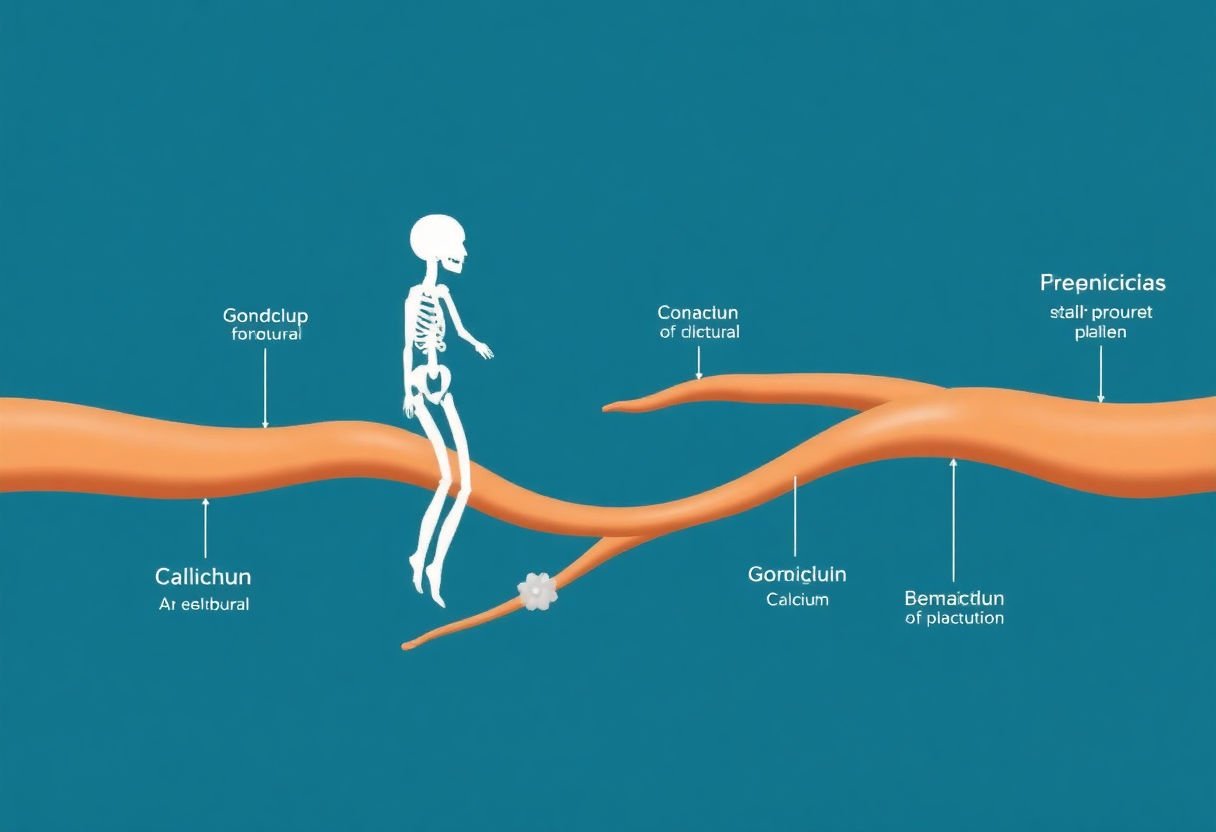 Diagram illustrating the role of calcium in growth