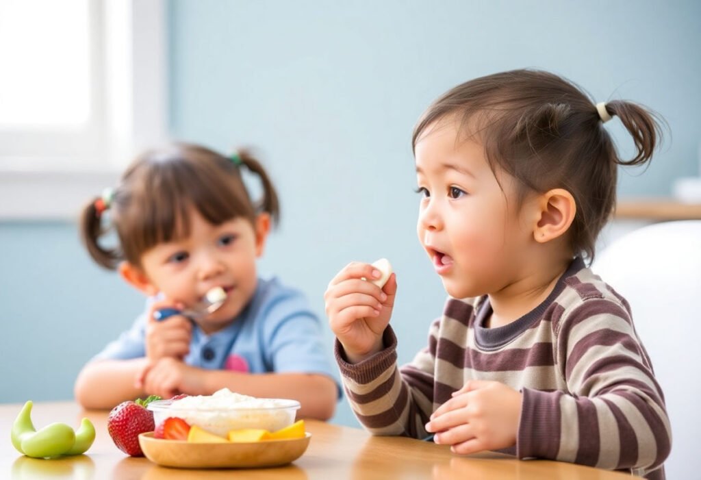 Children consuming calcium-rich foods