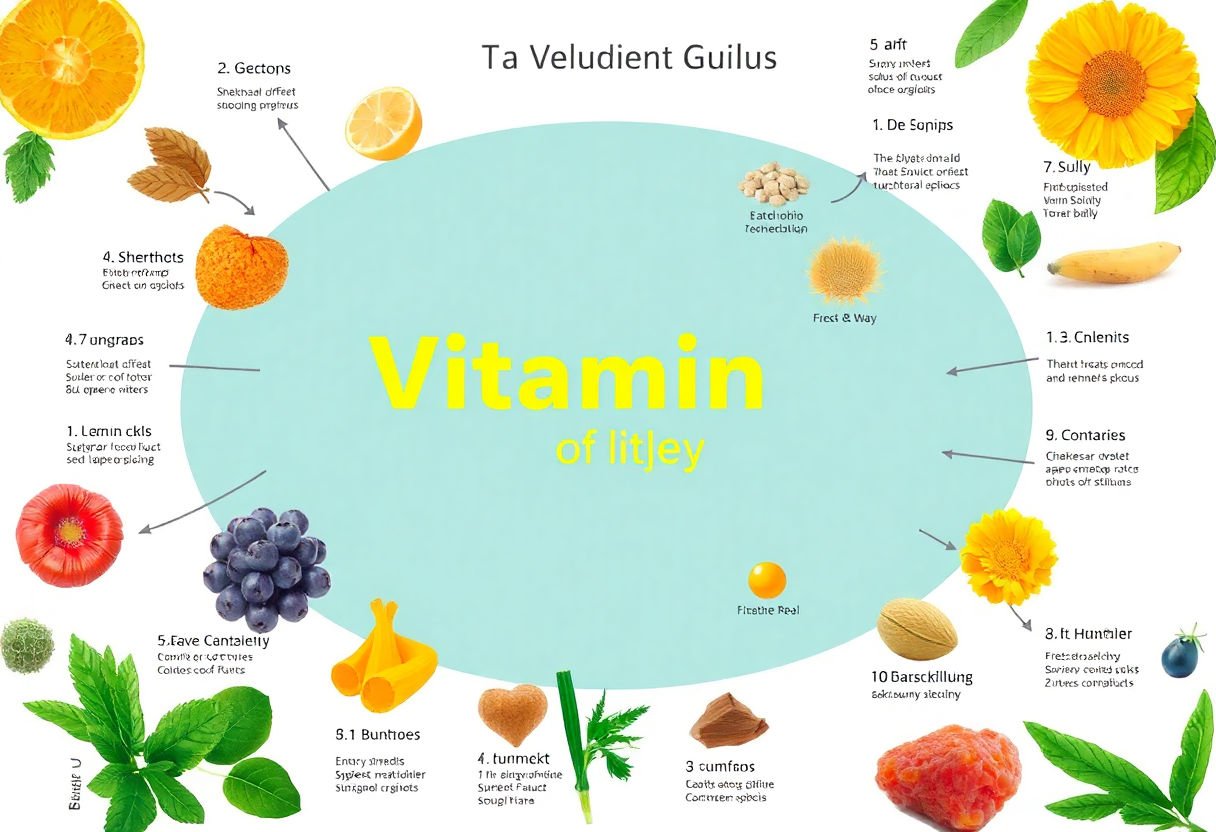Diagram of Vitamin B Complex nutrients
