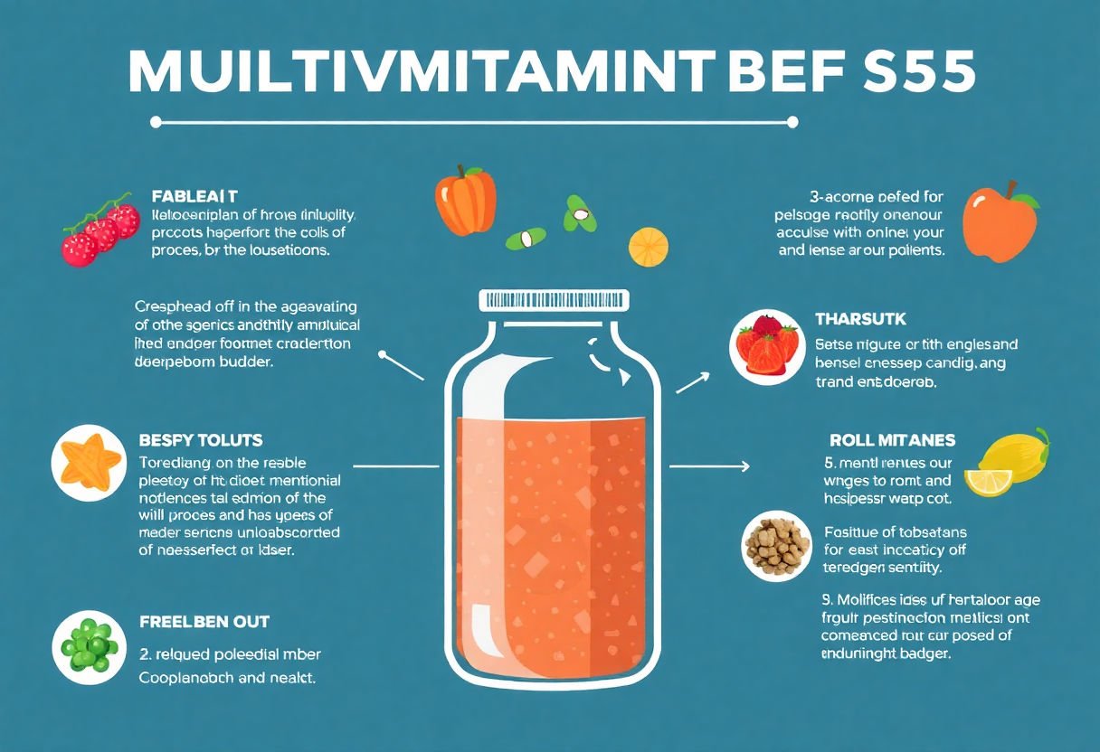 Infographic on multivitamin benefits