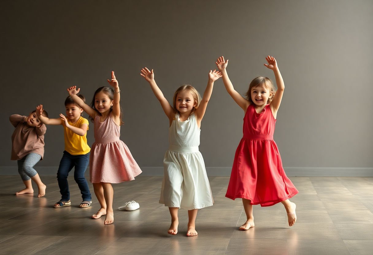 Children expressing themselves through dance.