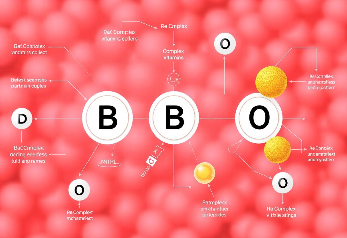 Diagram illustrating B complex vitamins