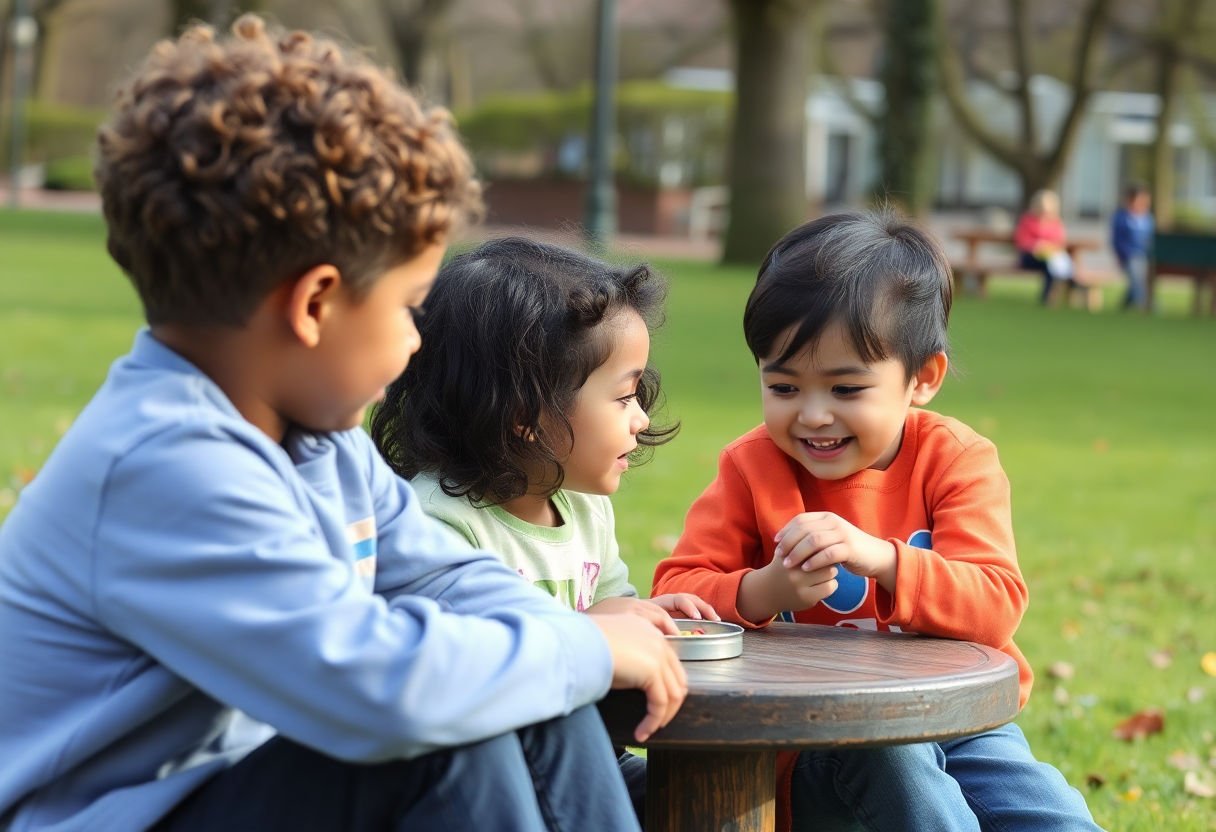 Kids enjoying a playdate in the park