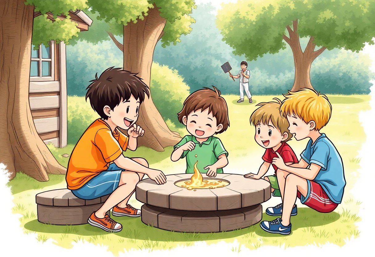 Children playing outside, illustrating benefits