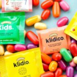 Assorted kids vitamins with colorful packaging