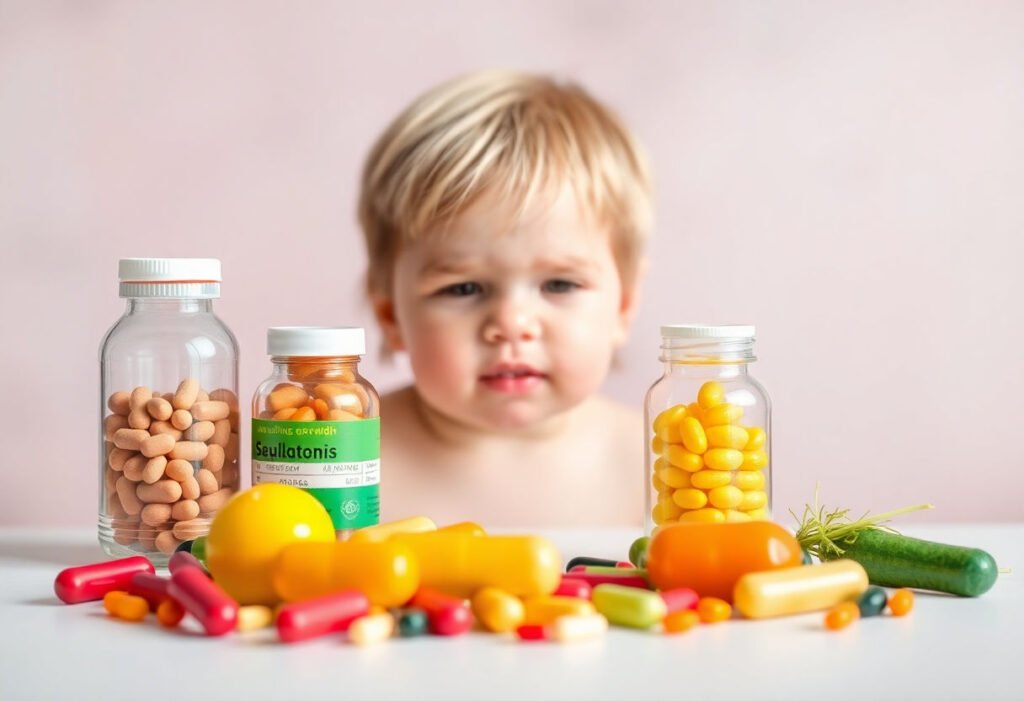 Colorful vitamins tailored for children's optimal growth