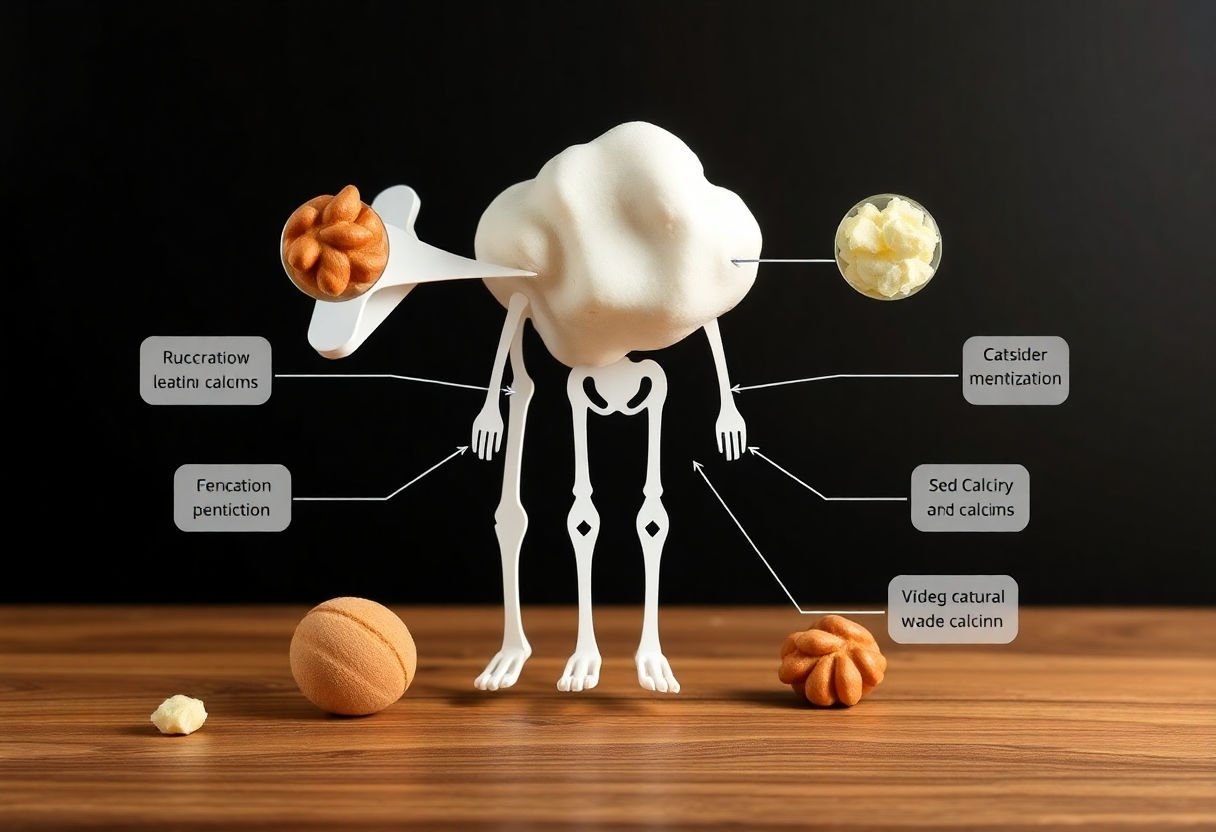 Diagram of calcium benefits for children