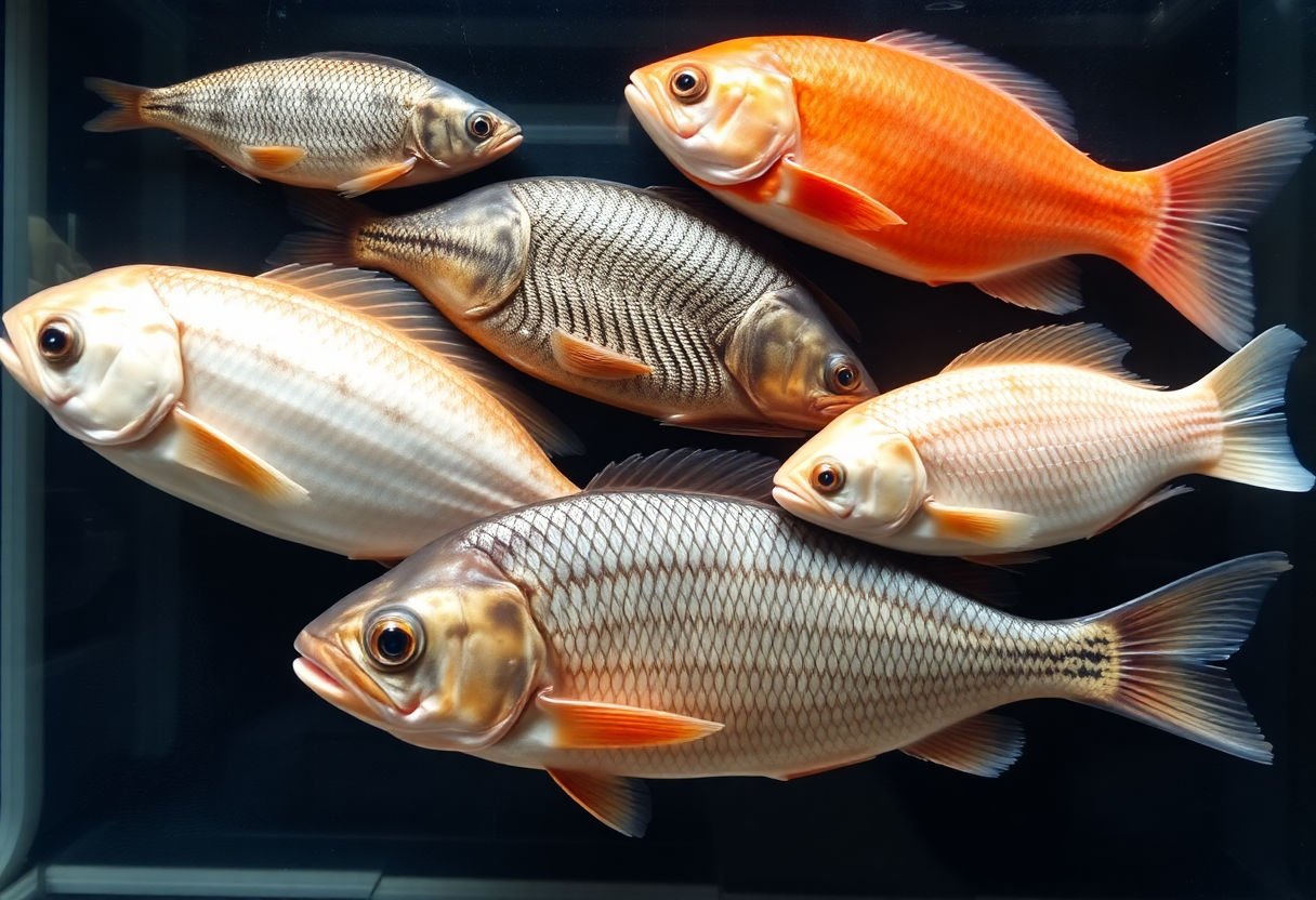 Different types of calcium-rich fish
