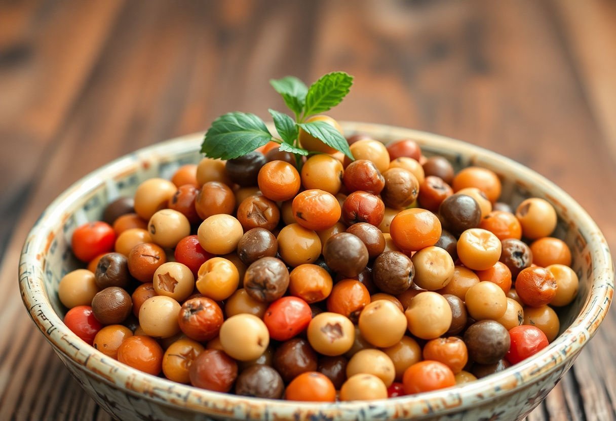 Assorted legumes in a bowl