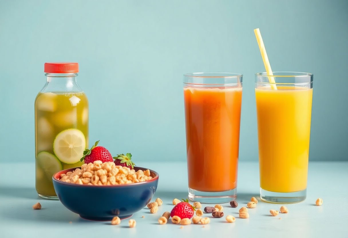 Fortified cereals and juices