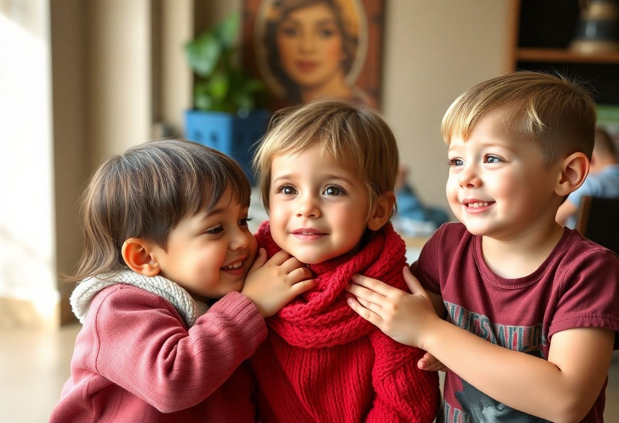 Kids showing empathy