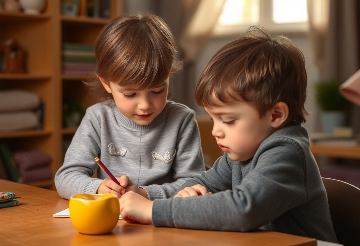 Child learning about feelings